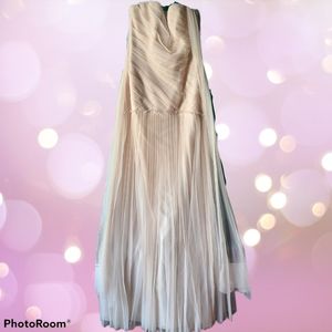 Champagne Halter Drop Waist Dress